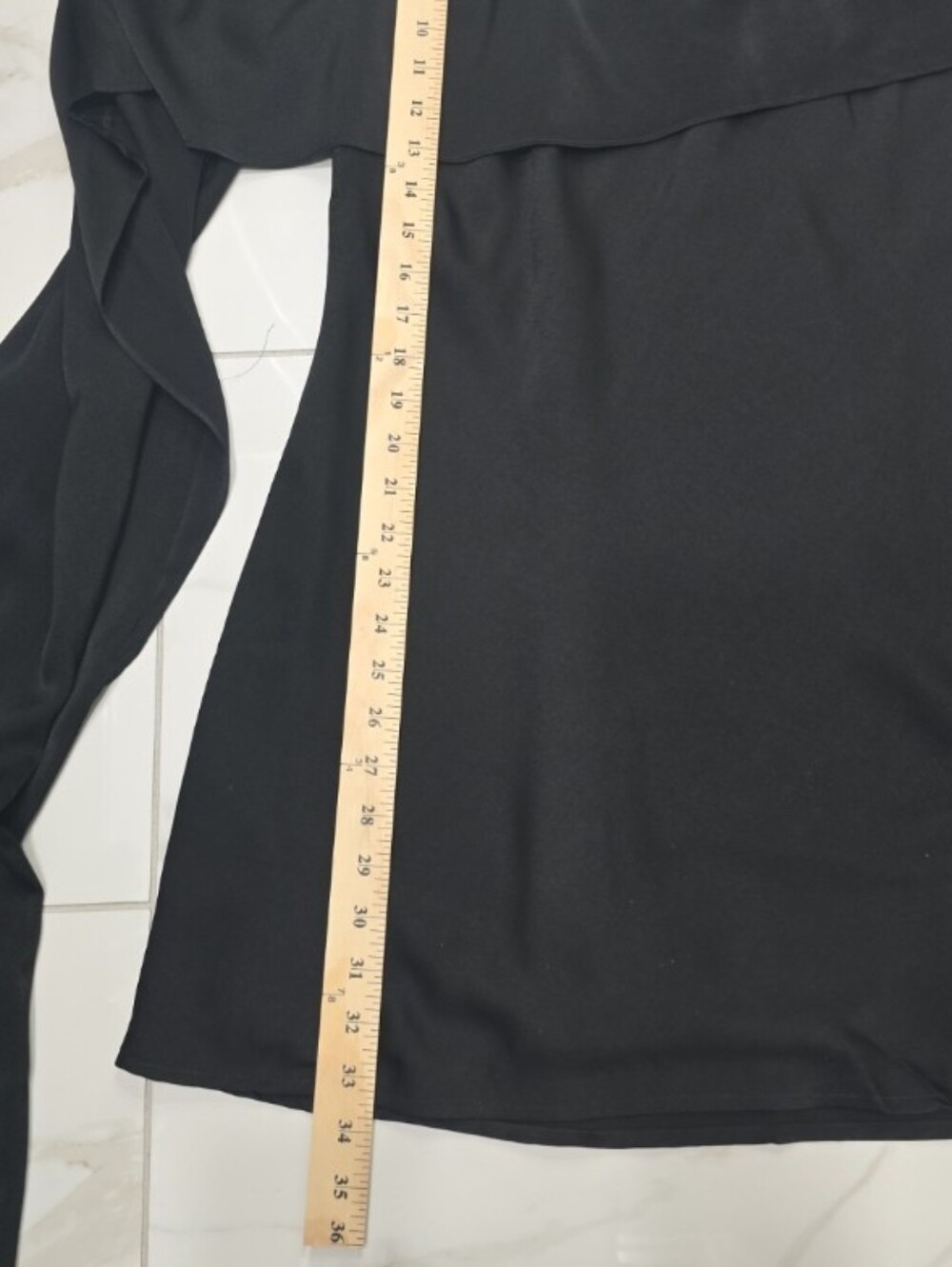 NWT WAYF x Sara Walker Black Satin Capelet Mini Dress Cocktail LBD M - Picture 8 of 10